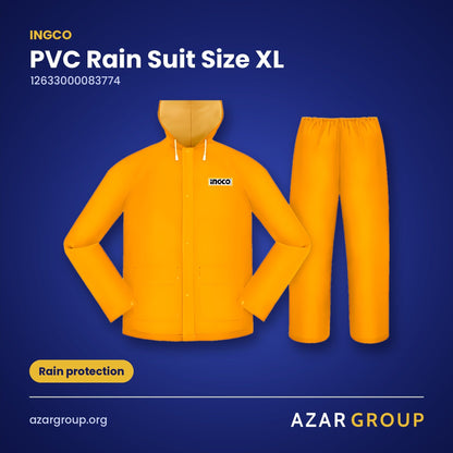 INGCO 12633000083774 PVC Rain Suit Size XL – Rain protection