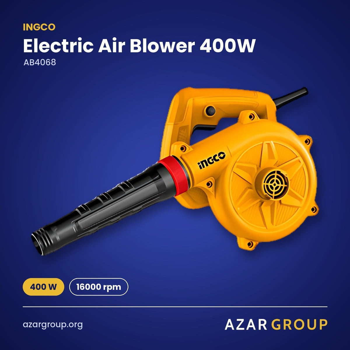 INGCO AB4068 Electric Air Blower 400W – 400 W, 16000 rpm