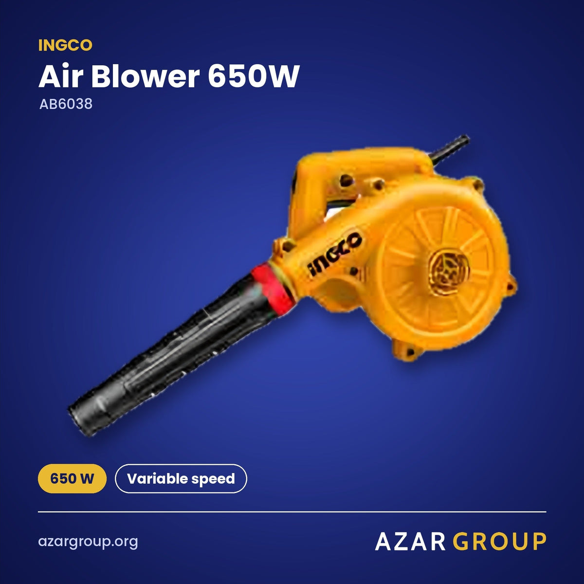 INGCO AB6038 Air Blower 650W – 650 W, Variable speed
