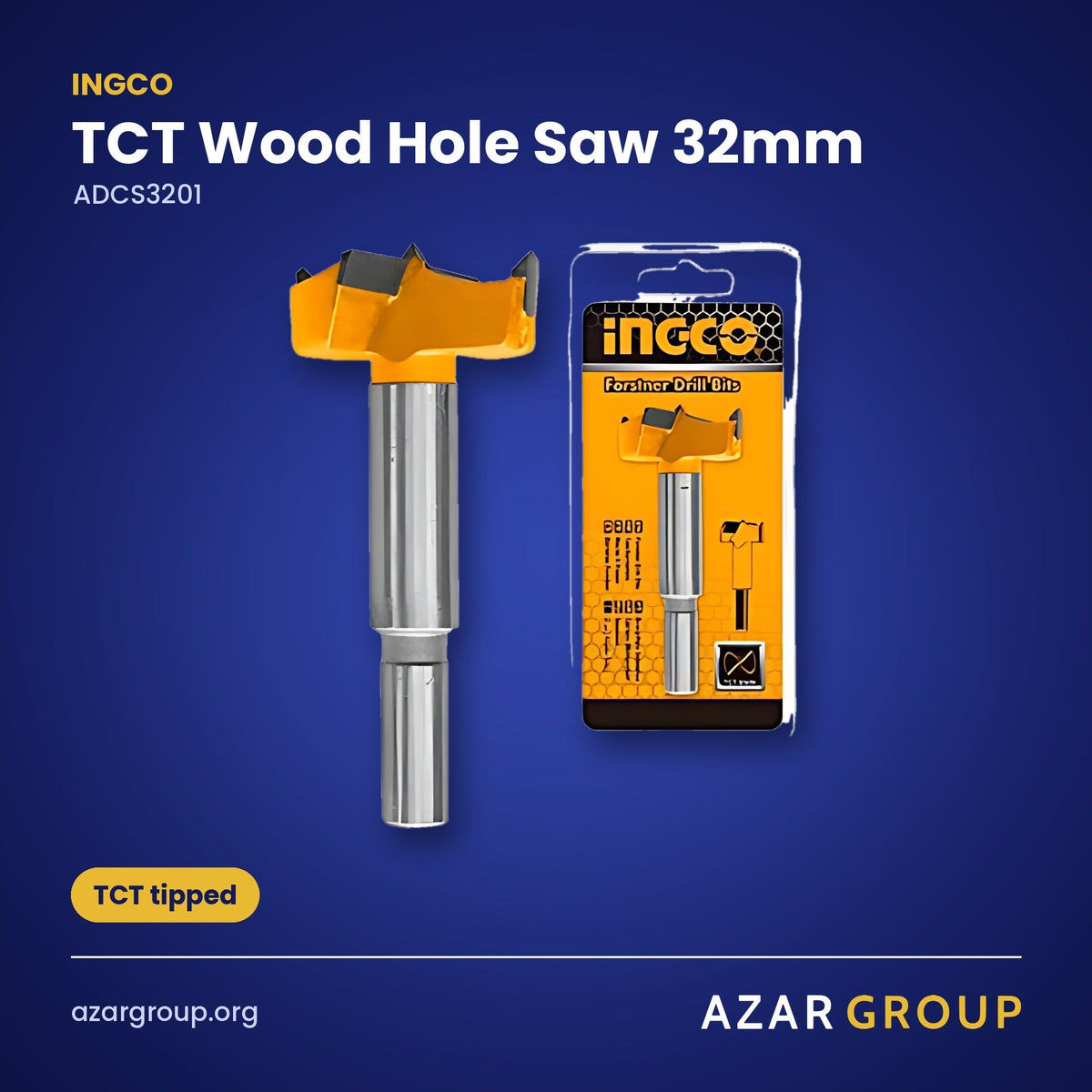 INGCO ADCS3201 TCT Wood Hole Saw 32mm – TCT tipped