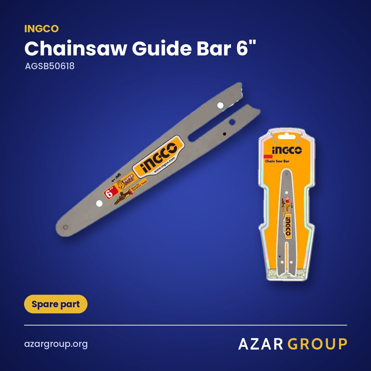 INGCO AGSB50618 Chainsaw Guide Bar 6" – Spare part