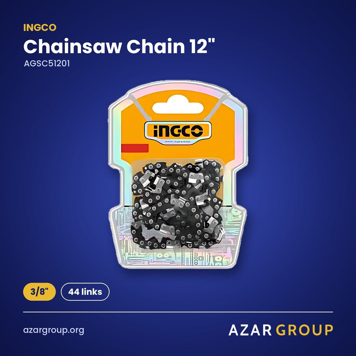 INGCO AGSC51201 Chainsaw Chain 12" – 3/8", 44 links