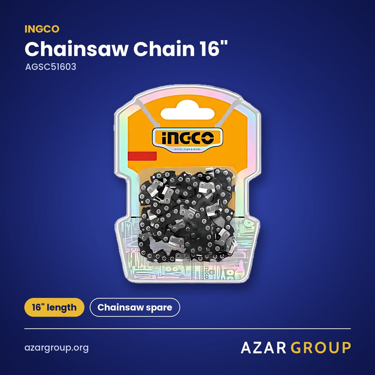 INGCO AGSC51603 Chainsaw Chain 16" – 16" length, Chainsaw spare