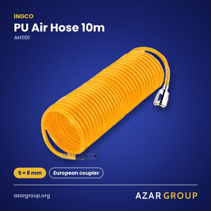 INGCO AH1101 PU Air Hose 10m – 5 × 8 mm, European coupler