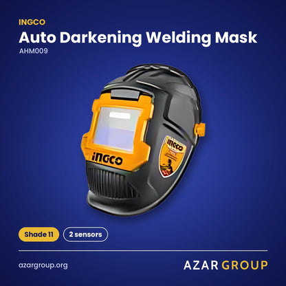 INGCO AHM009 Auto Darkening Welding Mask – Shade 11, 2 sensors