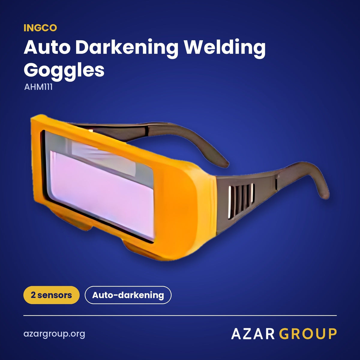 INGCO AHM111 Auto Darkening Welding Goggles – 2 sensors, Auto-darkening