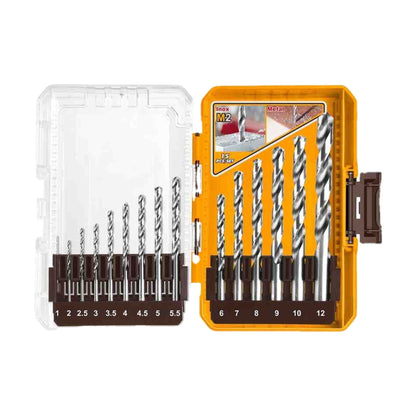 INGCO AKDL51508 HSS M2 Metal Drill Bit Set 15 pcs
