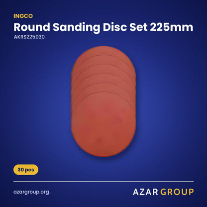 INGCO AKRS225030 Round Sanding Disc Set 225mm – 30 pcs