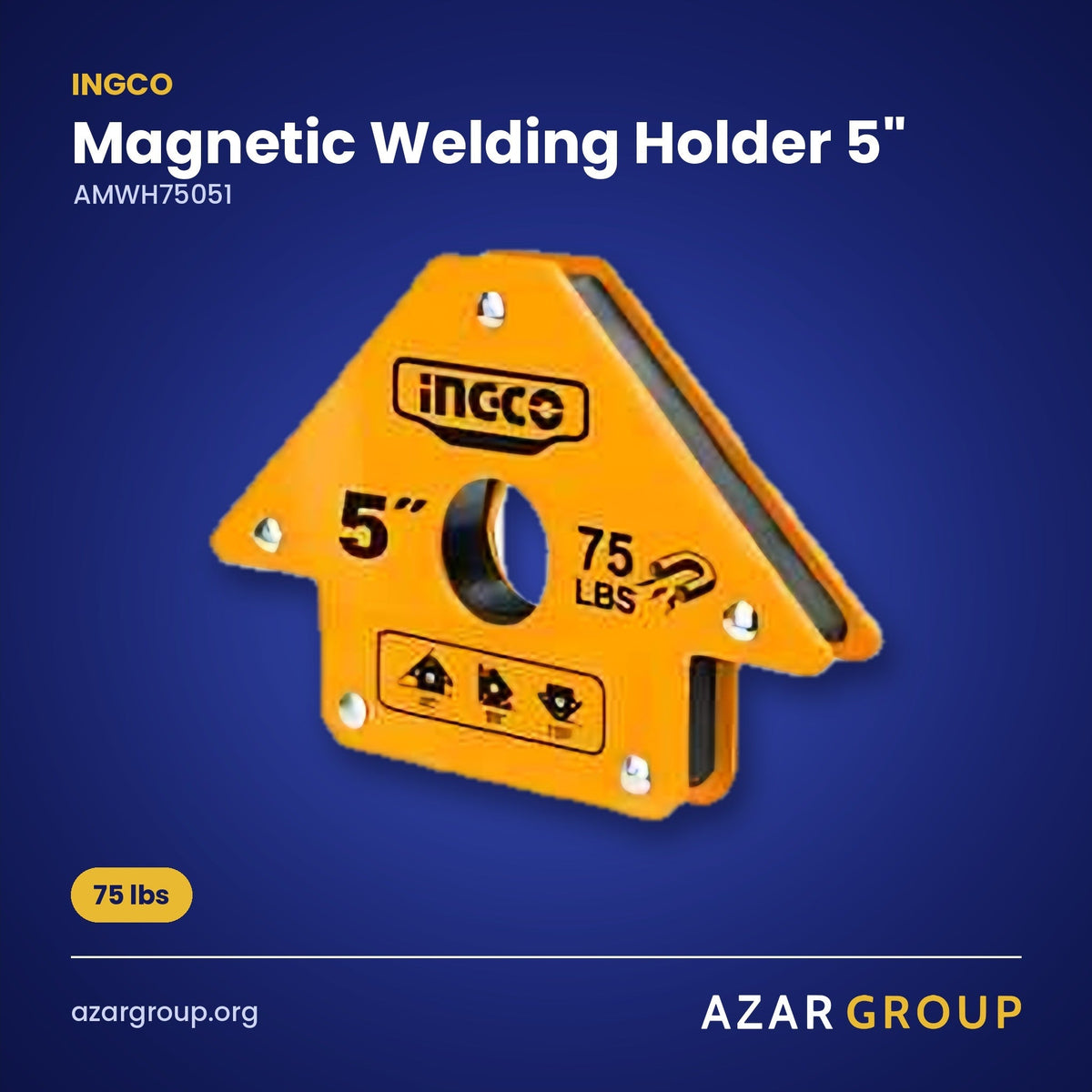 INGCO AMWH75051 Magnetic Welding Holder 5" – 75 lbs