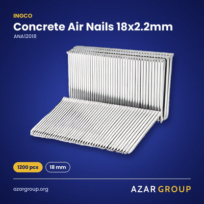 INGCO ANA12018 Concrete Air Nails 18x2.2mm – 1200 pcs, 18 mm