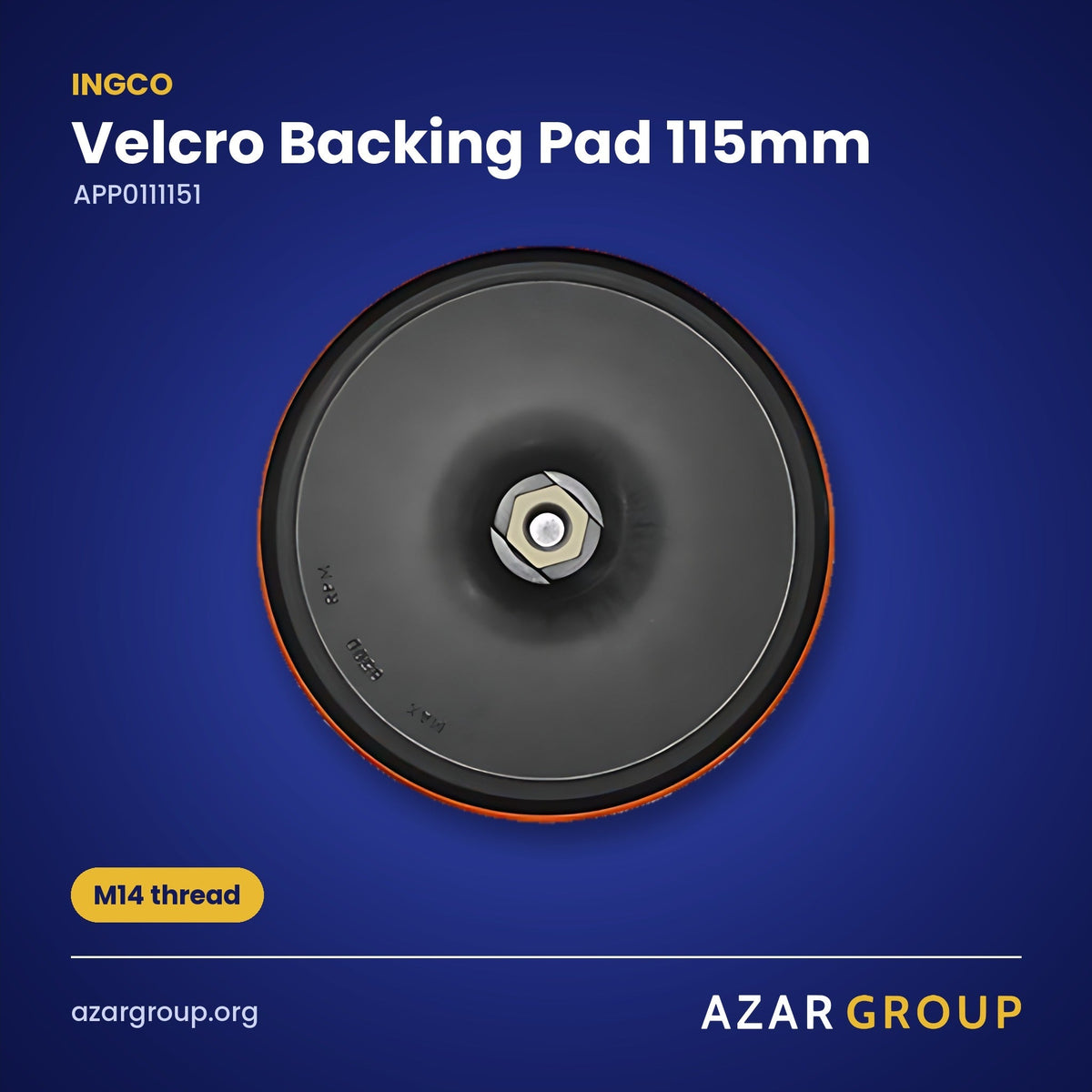 INGCO APP0111151 Velcro Backing Pad 115mm – M14 thread