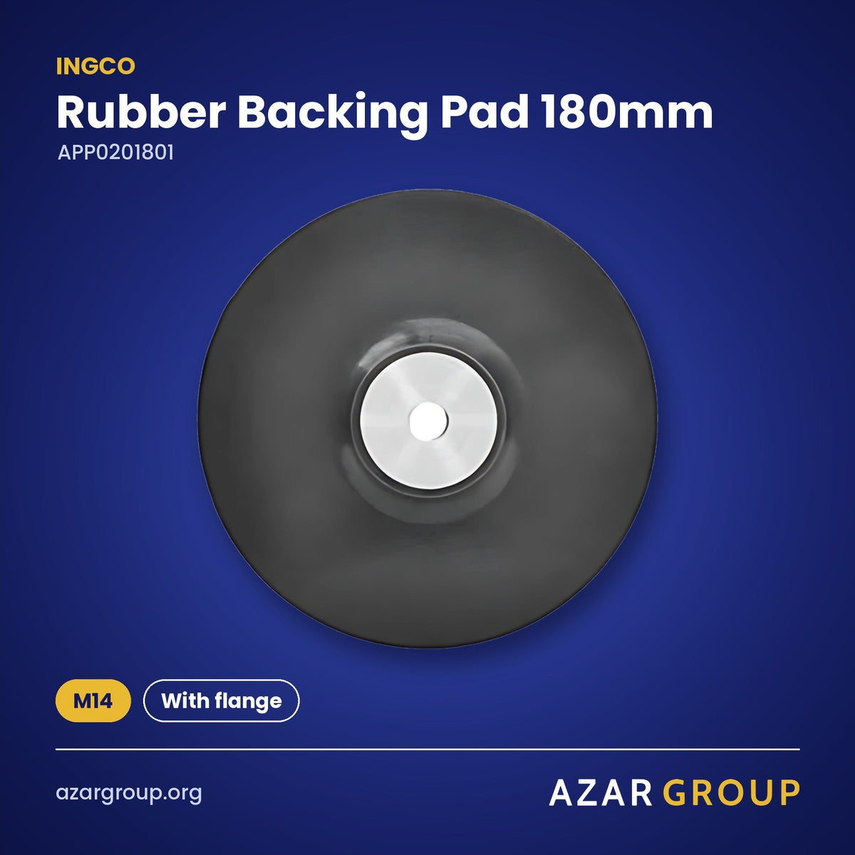 INGCO APP0201801 Rubber Backing Pad 180mm – M14, With flange