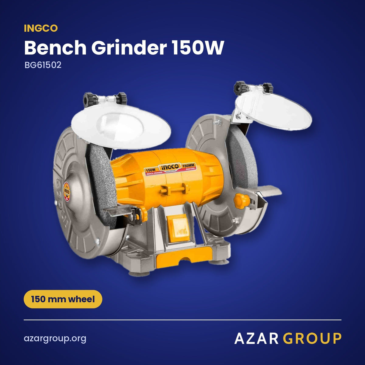 INGCO BG61502 Bench Grinder 150W – 150 mm wheel
