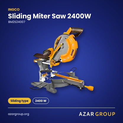 INGCO BM2S24007 Sliding Miter Saw 2400W – Sliding type, 2400 W