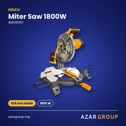 INGCO BMS18007 Miter Saw 1800W – 255 mm blade, 1800 W