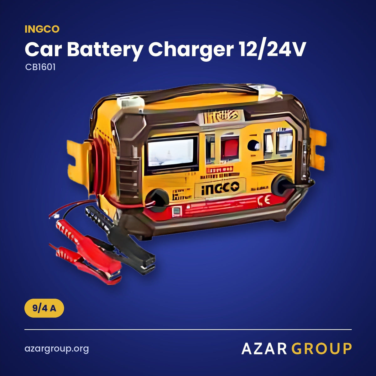 INGCO CB1601 Car Battery Charger 12/24V – 9/4 A