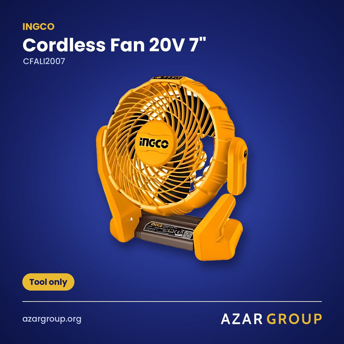 INGCO CFALI2007 Cordless Fan 20V 7" – Tool only