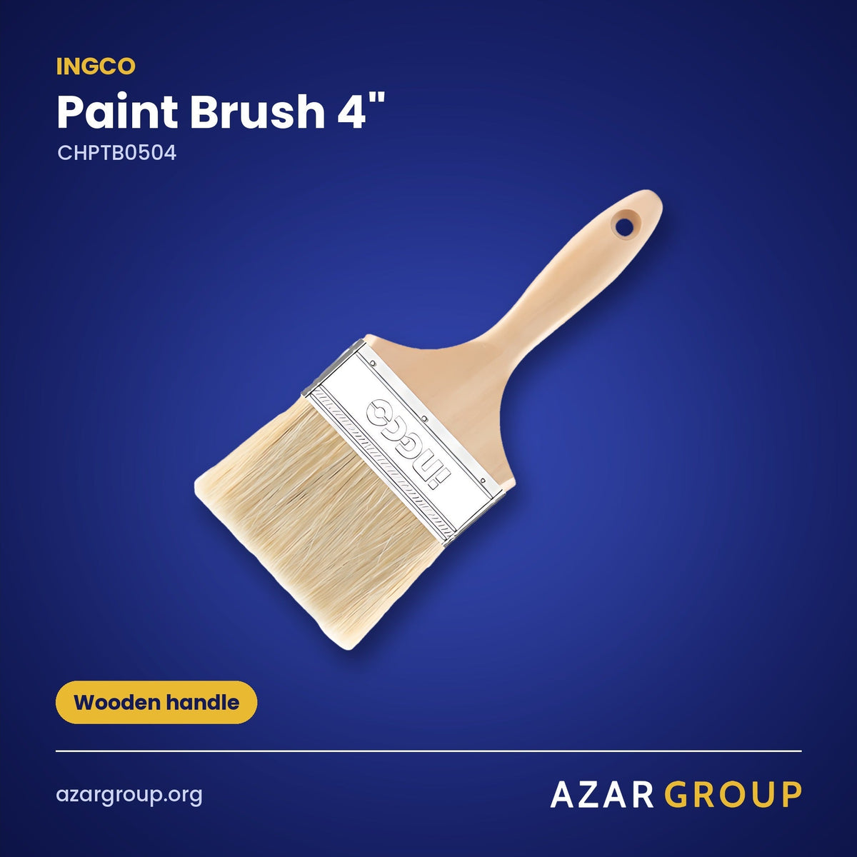 INGCO CHPTB0504 Paint Brush 4" – Wooden handle