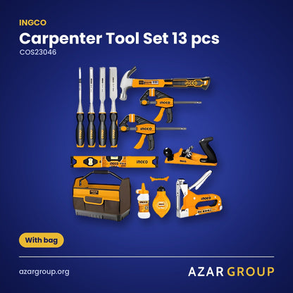 INGCO COS23046 Carpenter Tool Set 13 pcs – With bag