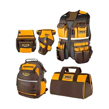 INGCO COS23090 Tool Bag & Pouch Set 5 pcs