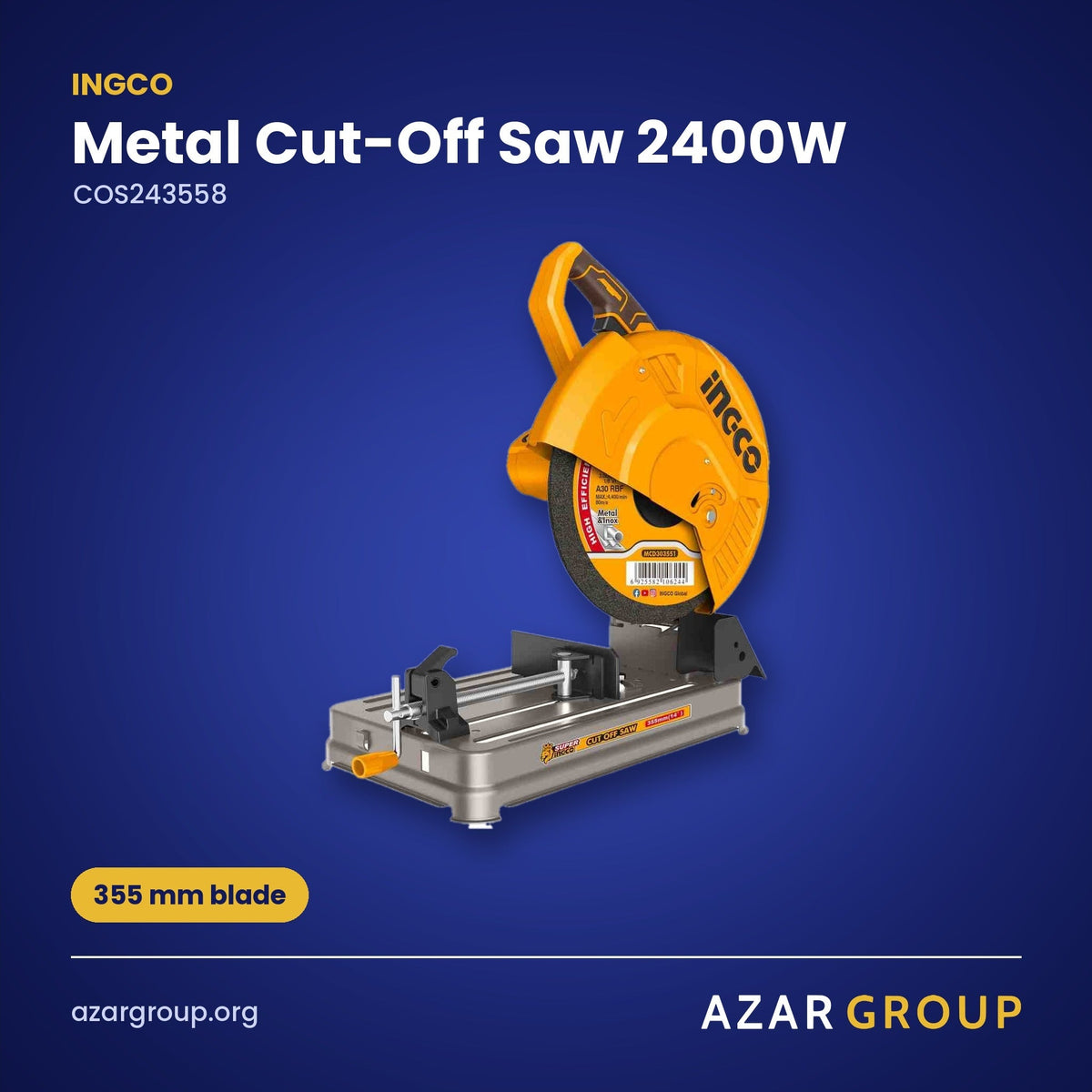 INGCO COS243558 Metal Cut-Off Saw 2400W – 355 mm blade