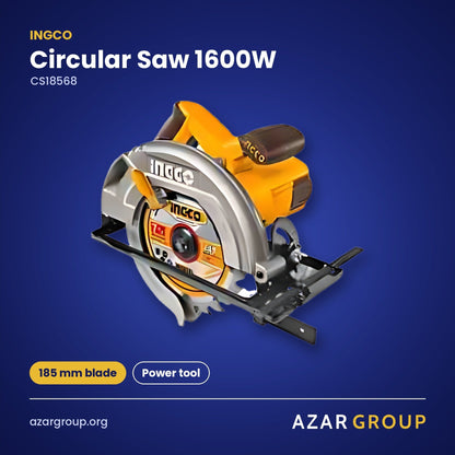 INGCO CS18568 Circular Saw 1600W – 185 mm blade, Power tool