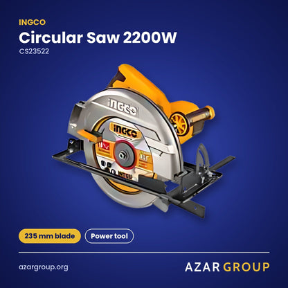 INGCO CS23522 Circular Saw 2200W – 235 mm blade, Power tool