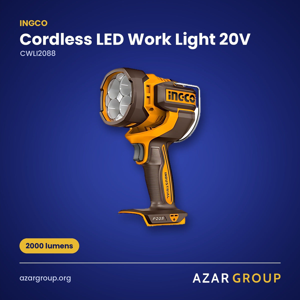 INGCO CWLI2088 Cordless LED Work Light 20V – 2000 lumens