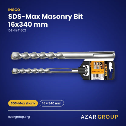 INGCO DBH1241602 SDS-Max Masonry Bit 16x340 mm – SDS-Max shank, 16 × 340 mm