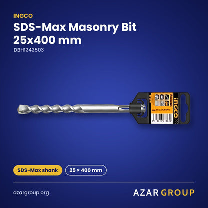 INGCO DBH1242503 SDS-Max Masonry Bit 25x400 mm – SDS-Max shank, 25 × 400 mm
