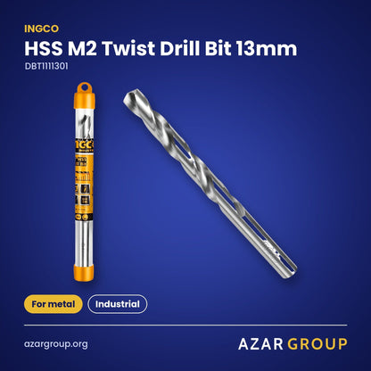 INGCO DBT1111301 HSS M2 Twist Drill Bit 13mm – For metal, Industrial