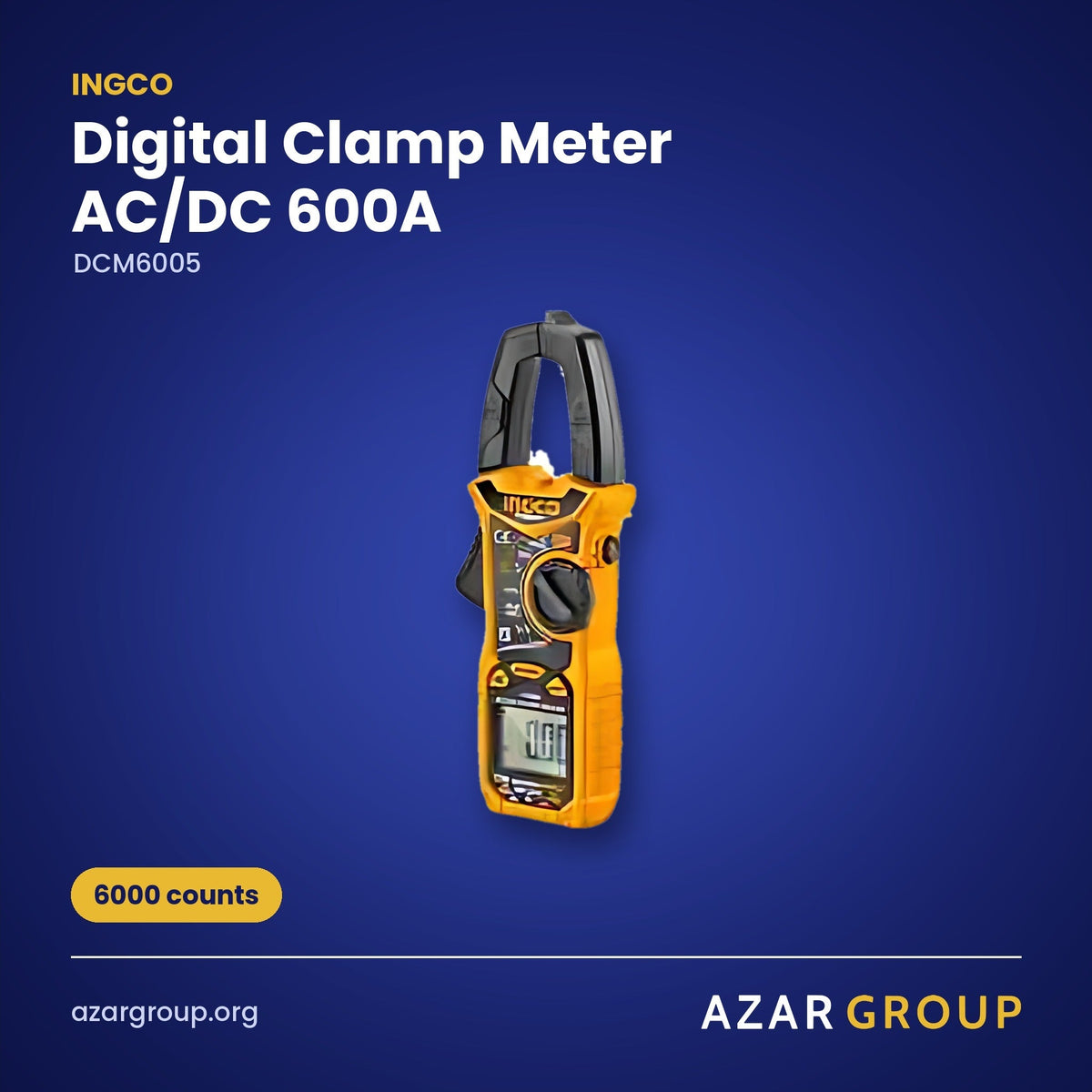 INGCO DCM6005 Digital Clamp Meter AC/DC 600A – 6000 counts