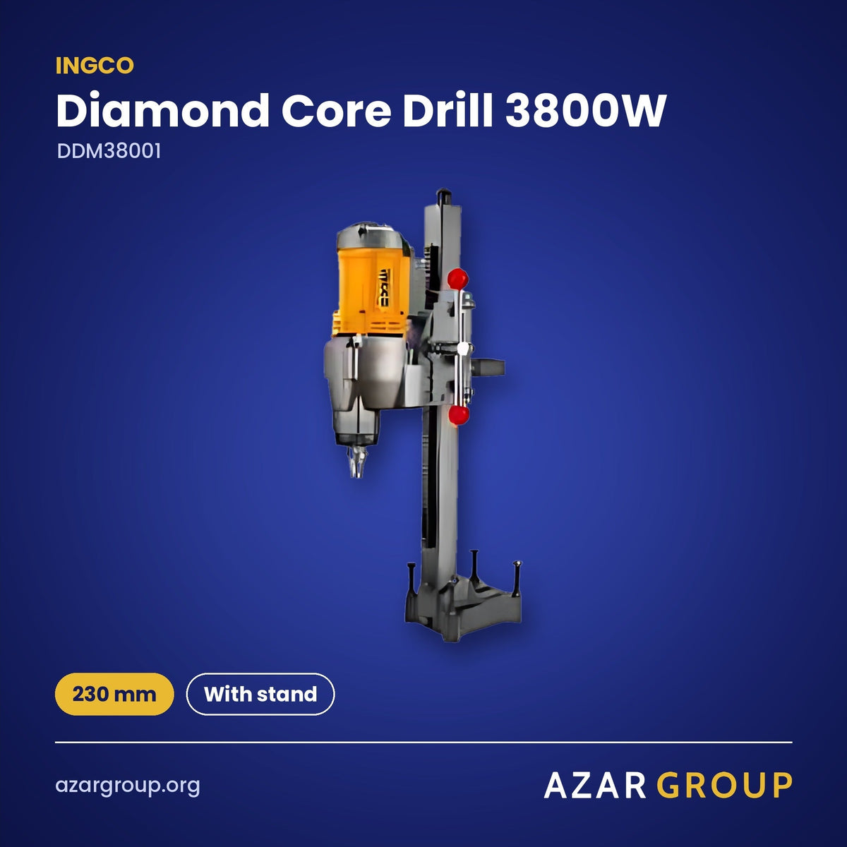 INGCO DDM38001 Diamond Core Drill 3800W – 230 mm, With stand