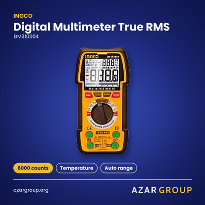 INGCO DM310004 Digital Multimeter True RMS – 6000 counts, Temperature, Auto range
