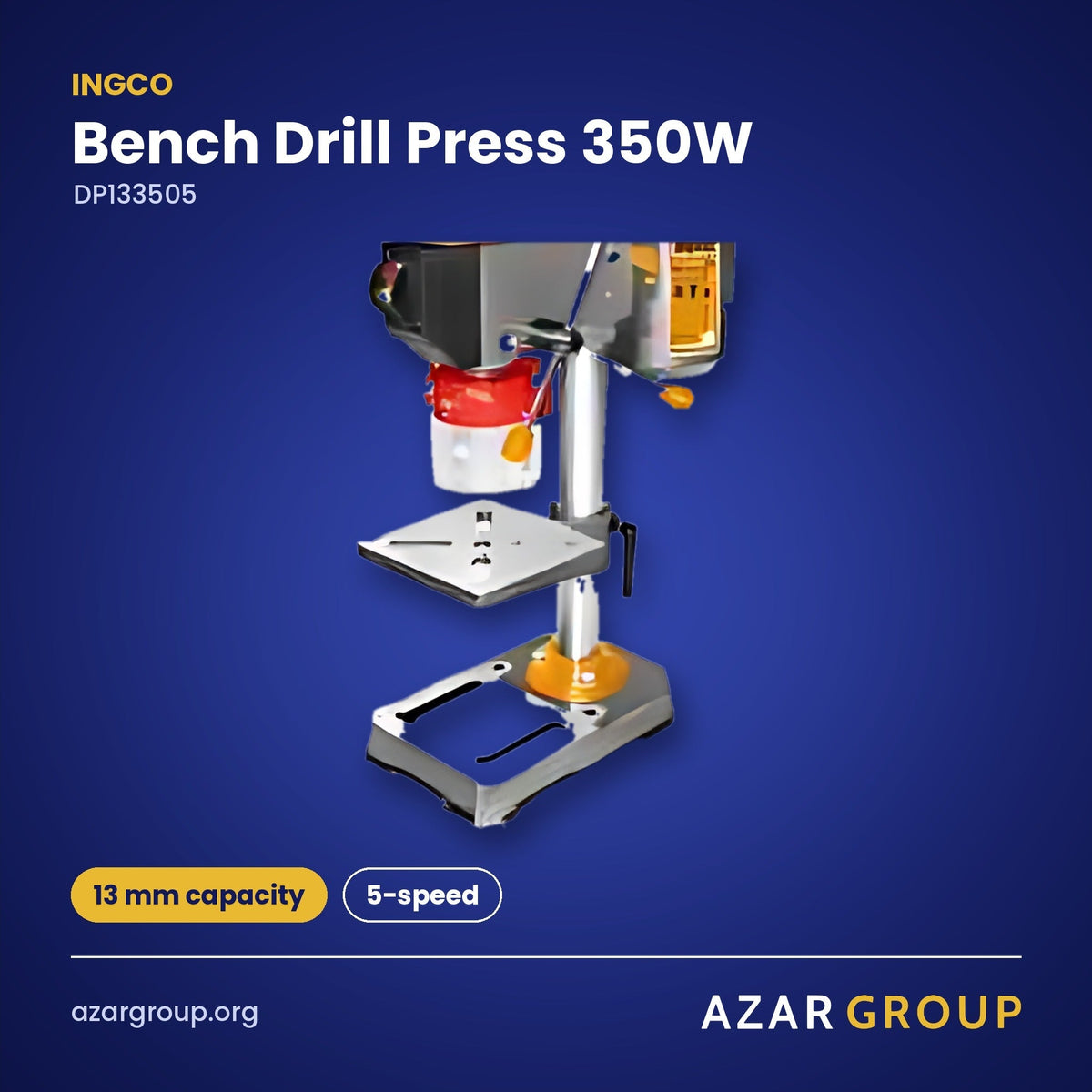 INGCO DP133505 Bench Drill Press 350W – 13 mm capacity, 5-speed