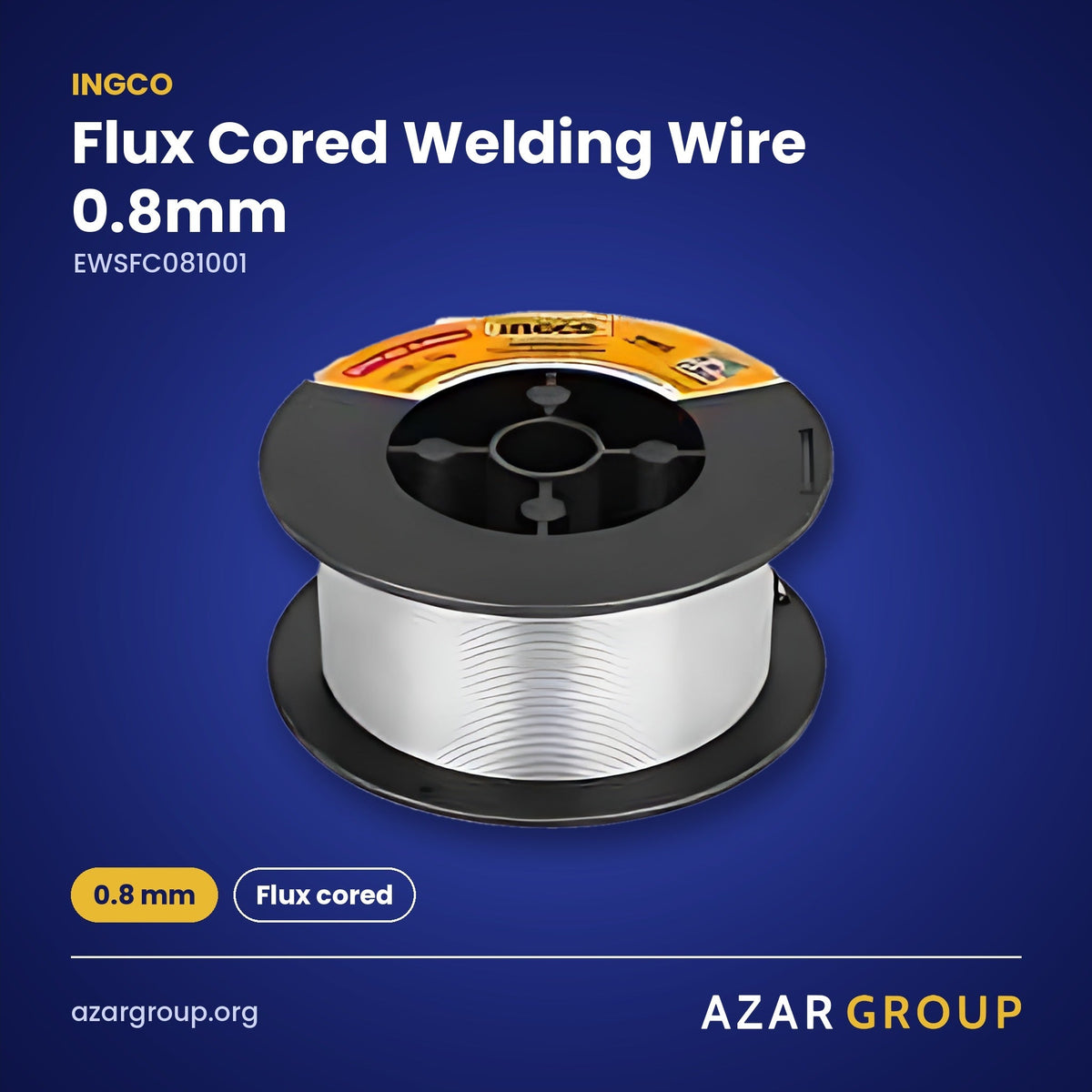 INGCO EWSFC081001 Flux Cored Welding Wire 0.8mm – 0.8 mm, Flux cored