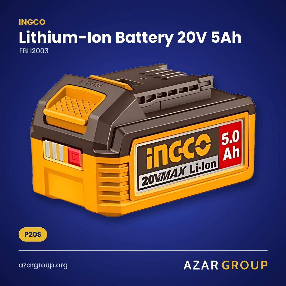 INGCO FBLI2003 Lithium-Ion Battery 20V 5Ah – P20S