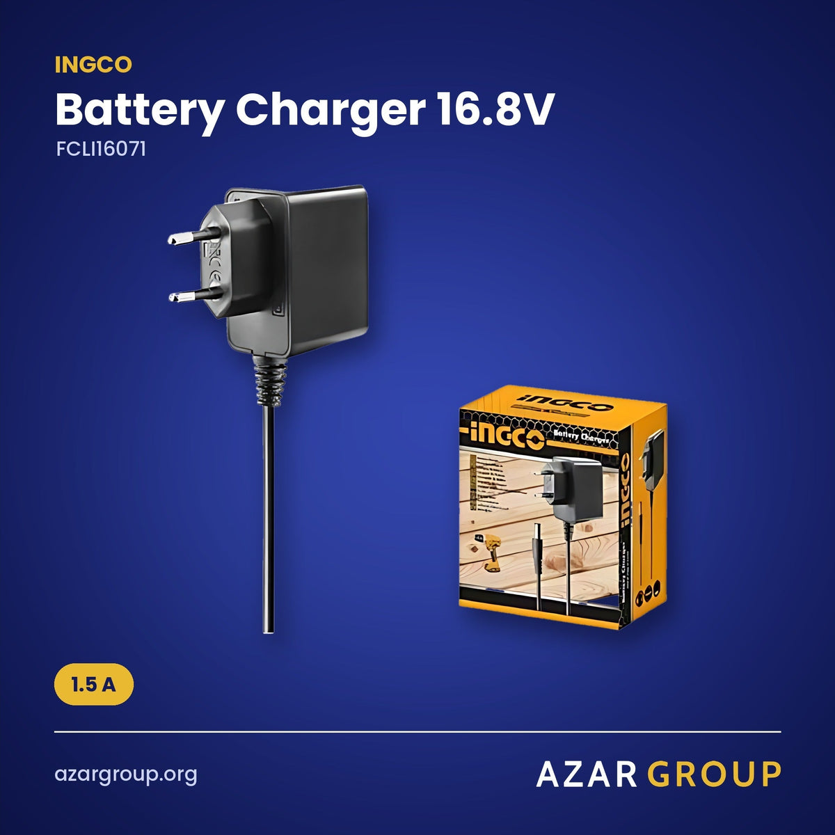INGCO FCLI16071 Battery Charger 16.8V – 1.5 A