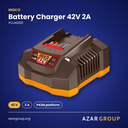 INGCO FCLI42021 Battery Charger 42V 2A – 42 V, 2 A, P42M platform