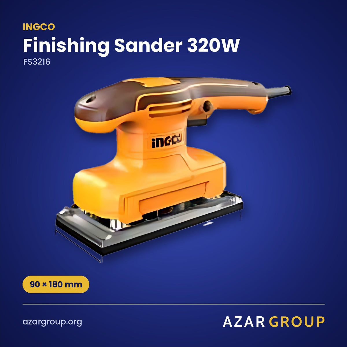 INGCO FS3216 Finishing Sander 320W – 90 × 180 mm