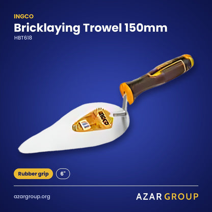 INGCO HBT618 Bricklaying Trowel 150mm – Rubber grip, 6"