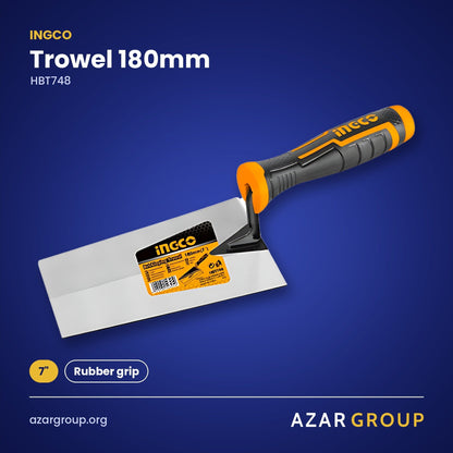 INGCO HBT748 Trowel 180mm – 7", Rubber grip