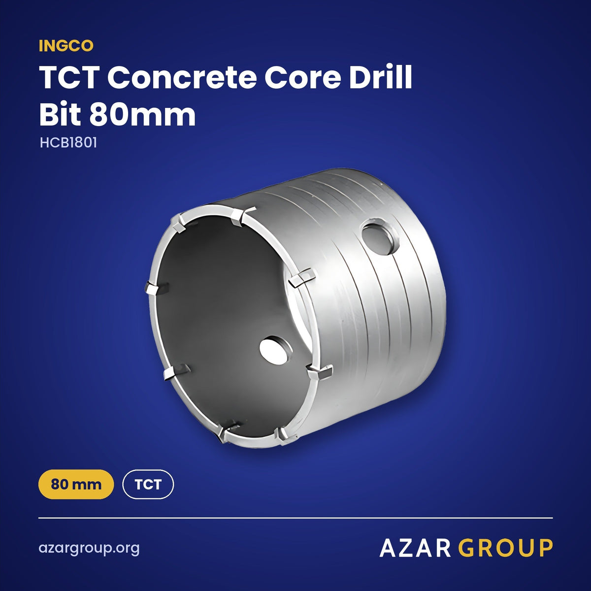 INGCO HCB1801 TCT Concrete Core Drill Bit 80mm – 80 mm, TCT