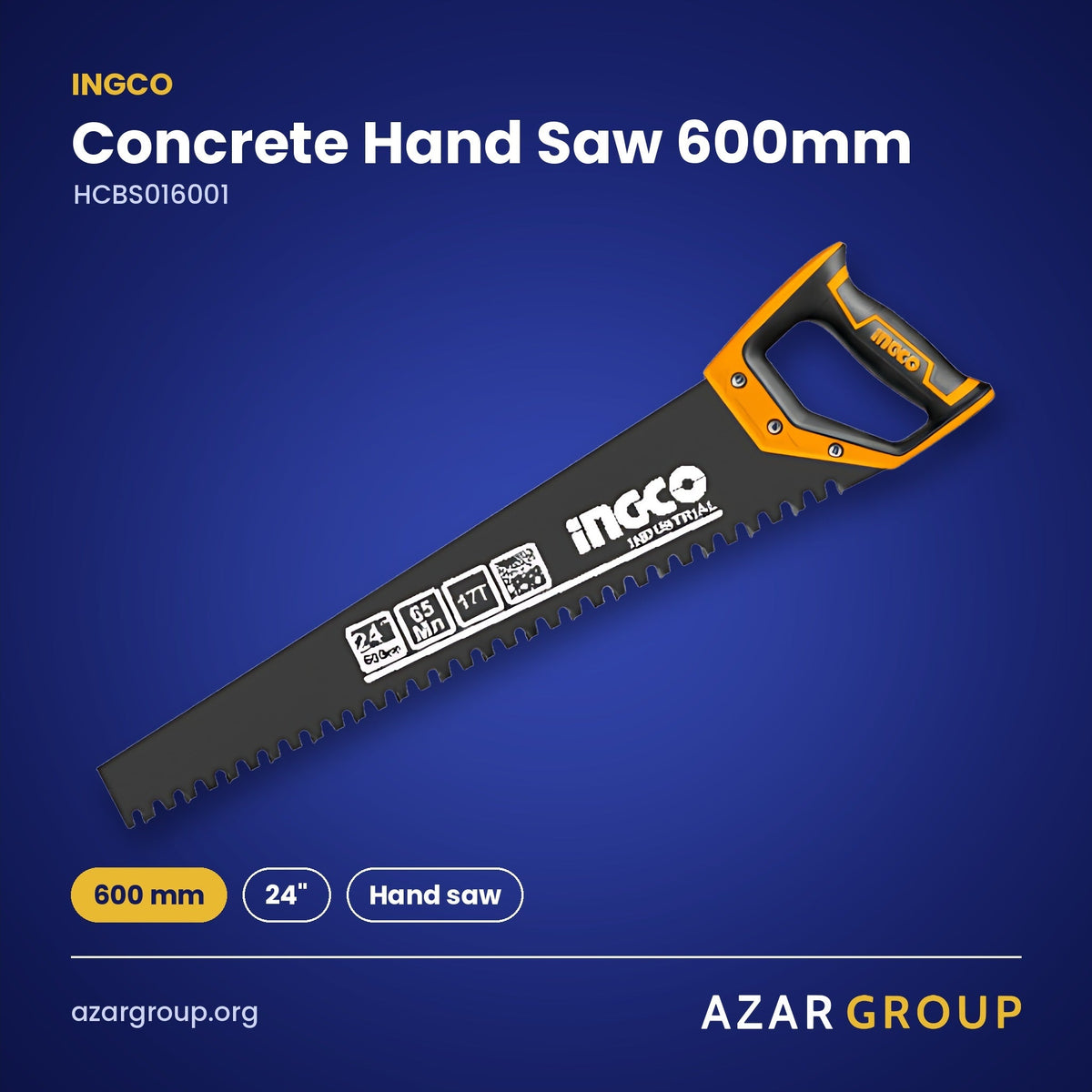 INGCO HCBS016001 Concrete Hand Saw 600mm – 600 mm, 24", Hand saw