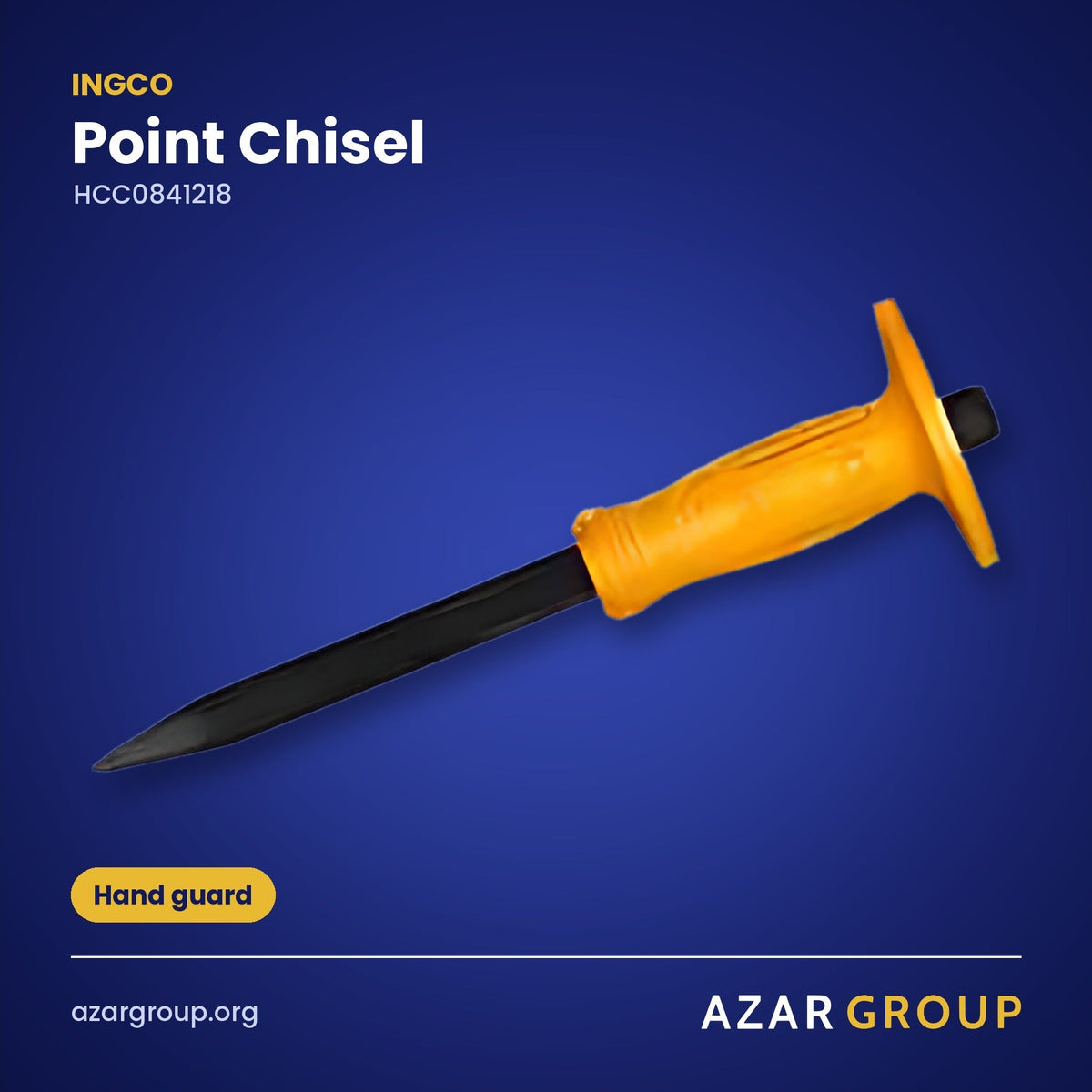 INGCO HCC0841218 Point Chisel – Hand guard