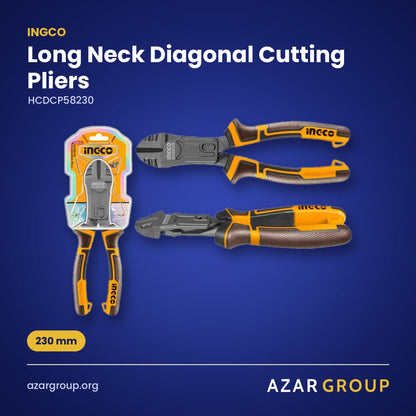 INGCO HCDCP58230 Long Neck Diagonal Cutting Pliers – 230 mm