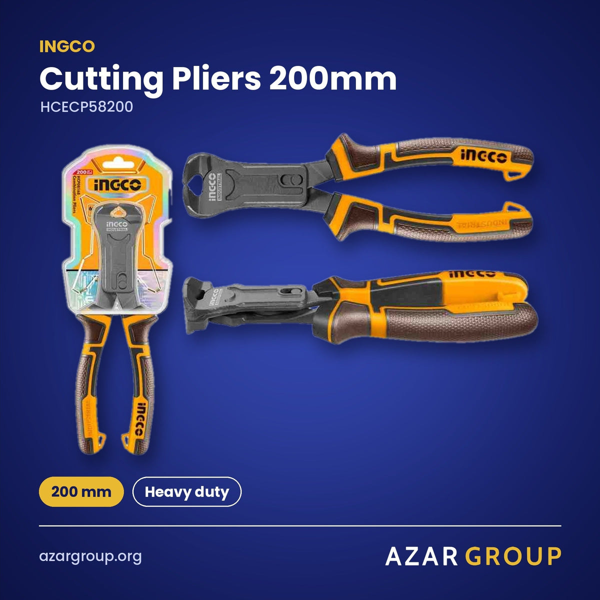INGCO HCECP58200 Cutting Pliers 200mm – 200 mm, Heavy duty
