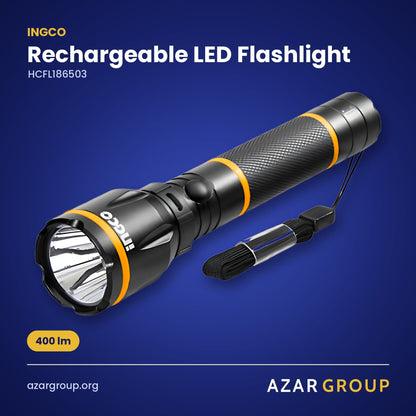 INGCO HCFL186503 Rechargeable LED Flashlight – 400 lm