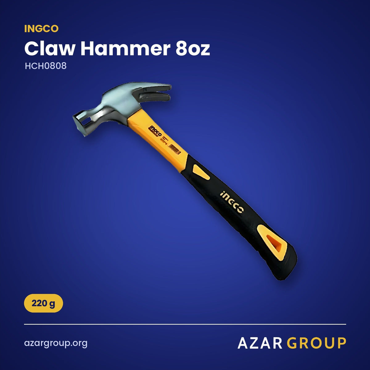 INGCO HCH0808 Claw Hammer 8oz – 220 g