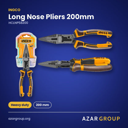 INGCO HCLNP58200 Long Nose Pliers 200mm – Heavy duty, 200 mm